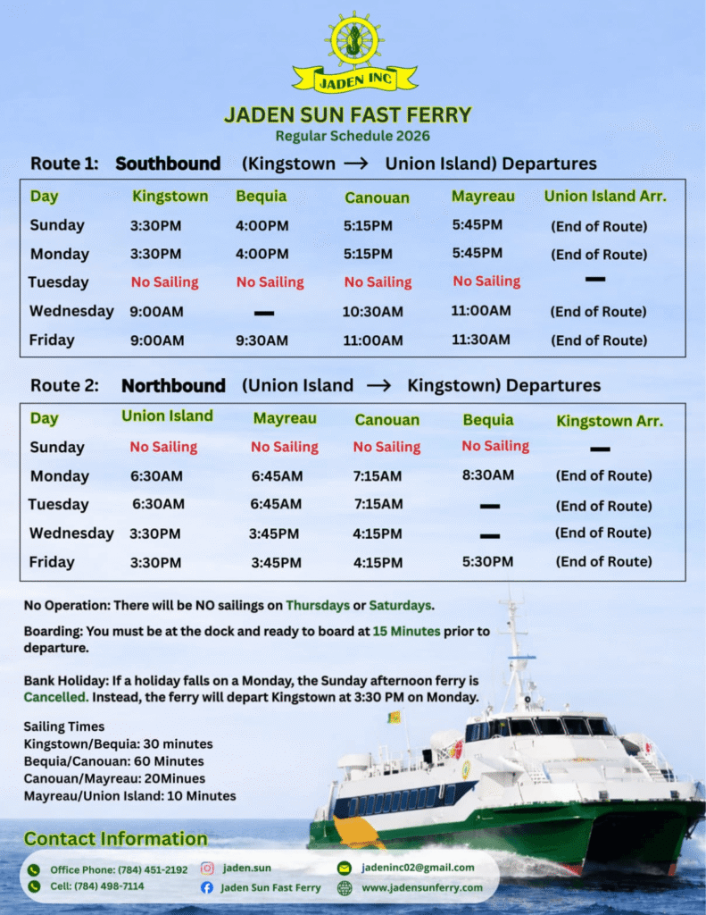 Regular Schedule 2026