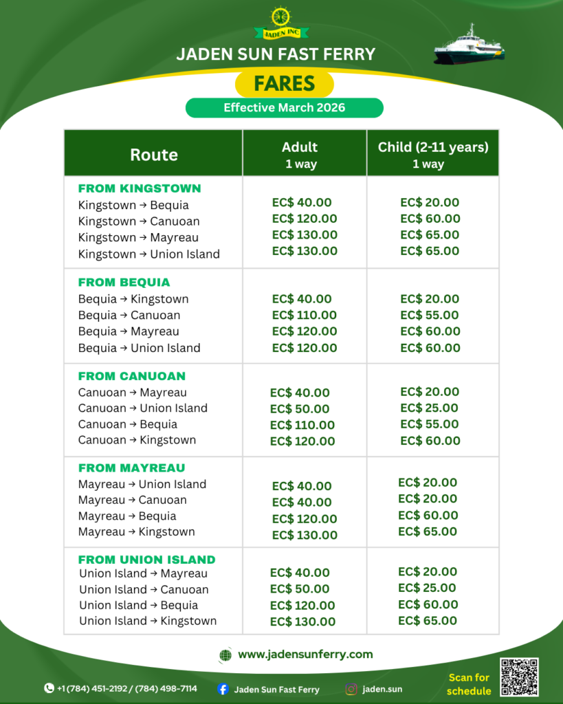 Jaden Sun Fast Ferry Fares